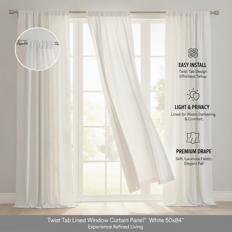1PCS White Polyester Twist Tab - Privacy Filter 2Pack recensie en prijs
