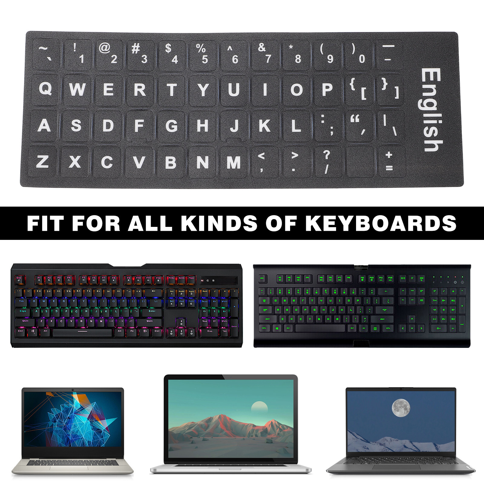 10 Sheets English Keyboard Let - Dust Removal Sticker recensie en prijs