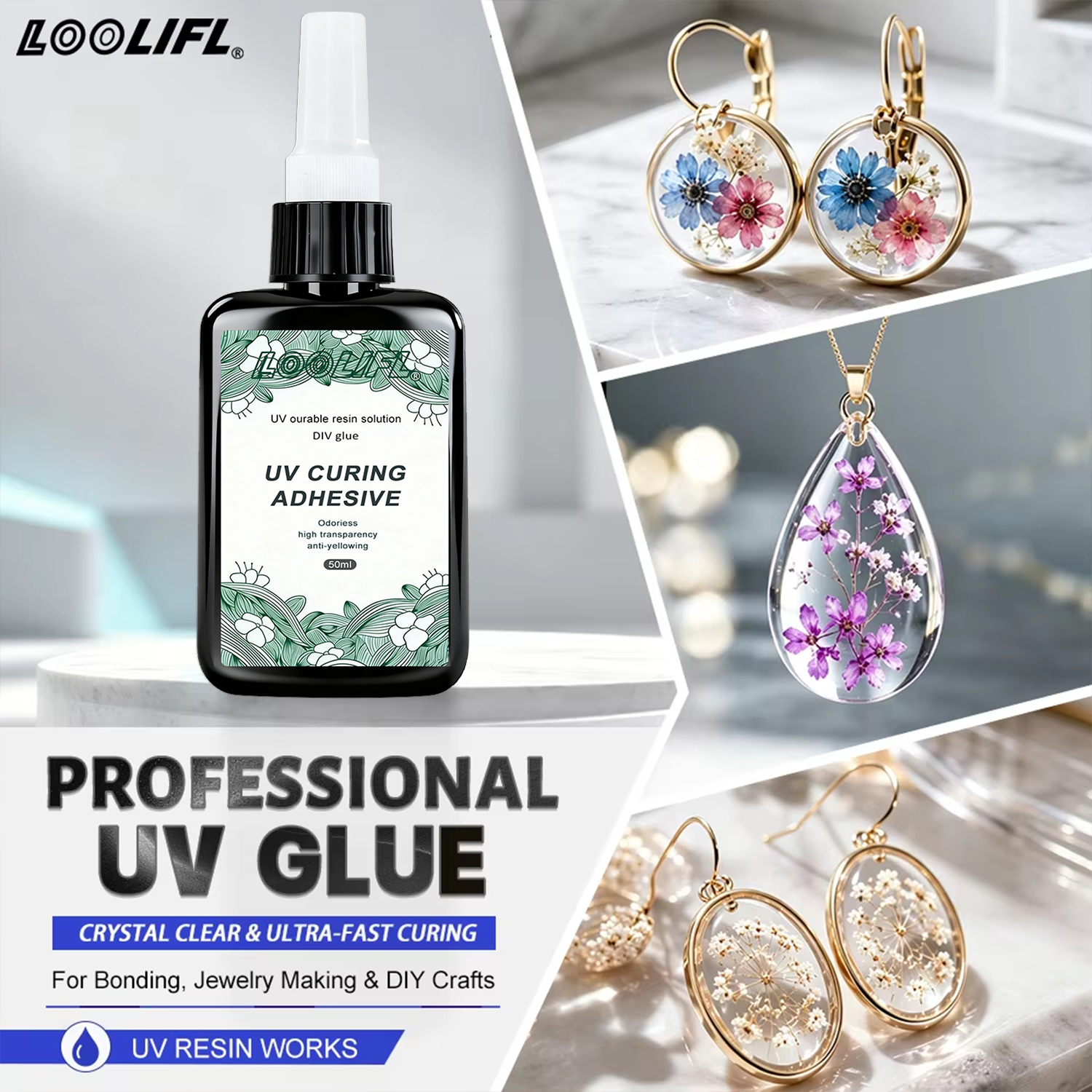 LOOLIFL New Strong 50ml UV Glu - Liquid Uv Glue Kit recensie en prijs