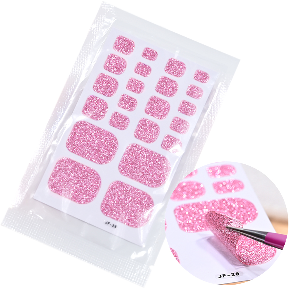 22Tips Pink Glitter Toe Nail S - Full Cover Adhesive recensie en prijs
