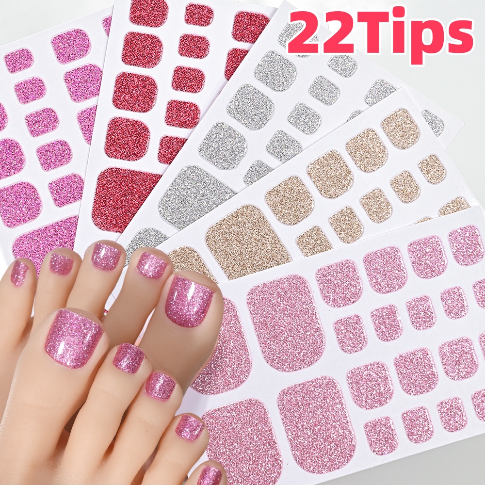 22Tips Pink Glitter Toe Nail S - Full Cover Adhesive recensie en prijs